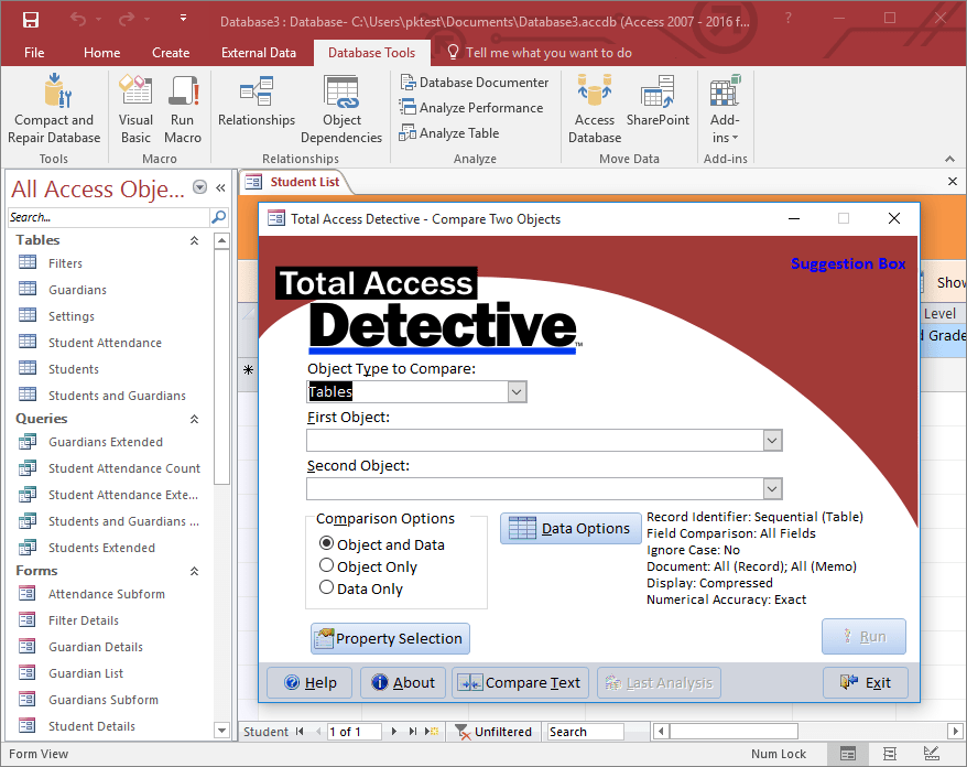 Screenshot of Total Access Detective