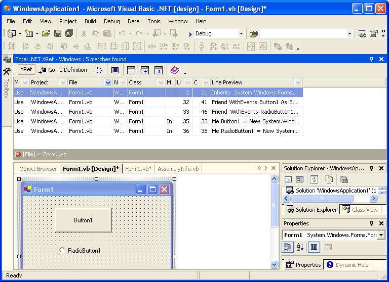 Parsing Saves ChangesWhen you invoke the Total .NET XRef program to lookup a code item, it saves all unsaved work in all open windows. This is the same behavior
