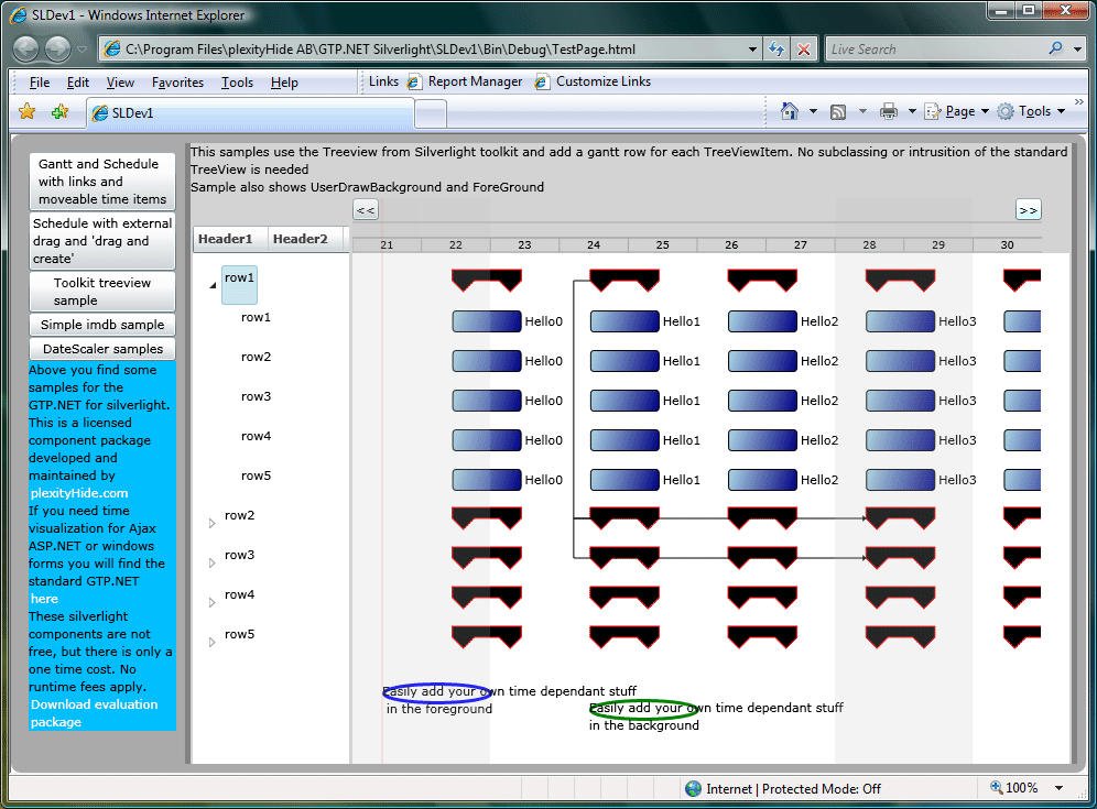 Screenshot of GTP.NET for WPF