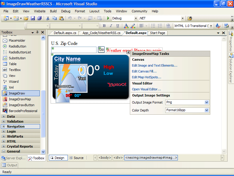 Screenshot of Neodynamic ImageDraw for ASP.NET