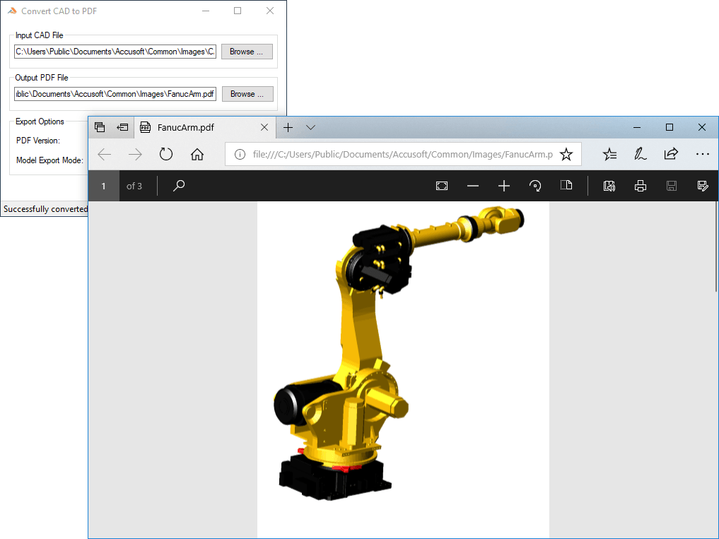 Convert CAD to PDF