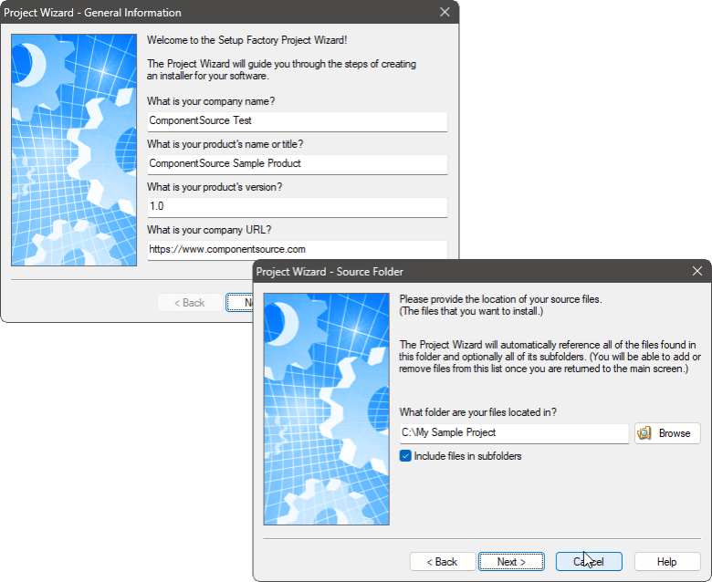 Rapid Installer DevelopmentWith Setup Factory you simply drag and drop your files onto the project window, and click on the publish button. That’s it. It’s real