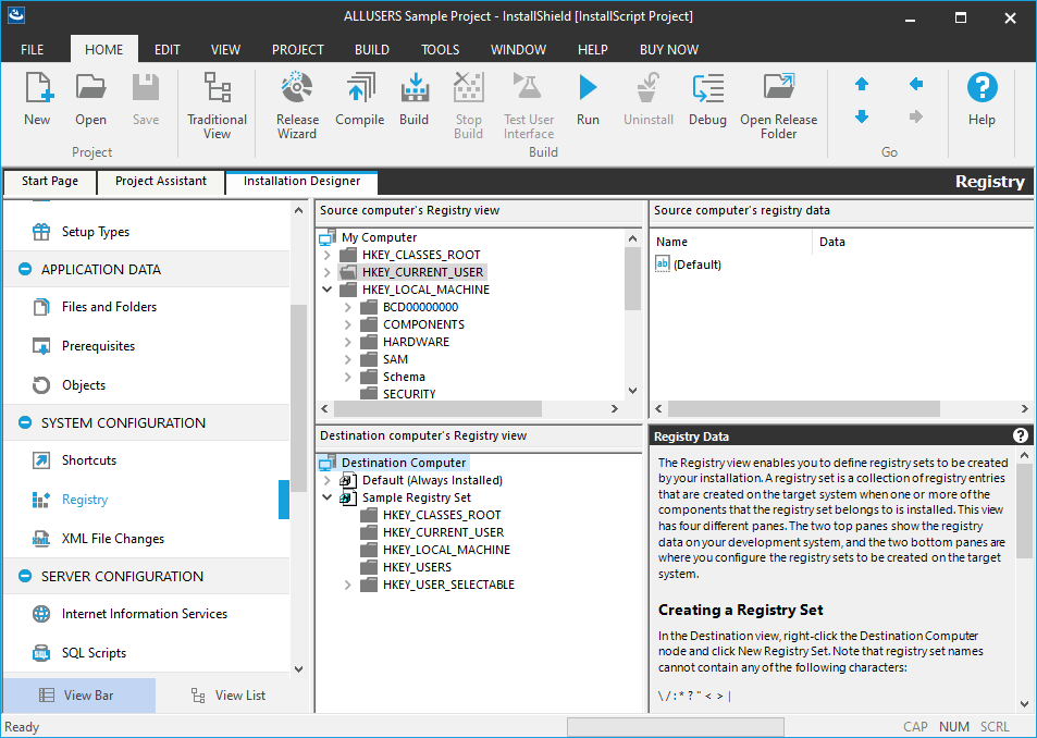 Screenshot of InstallShield Premier