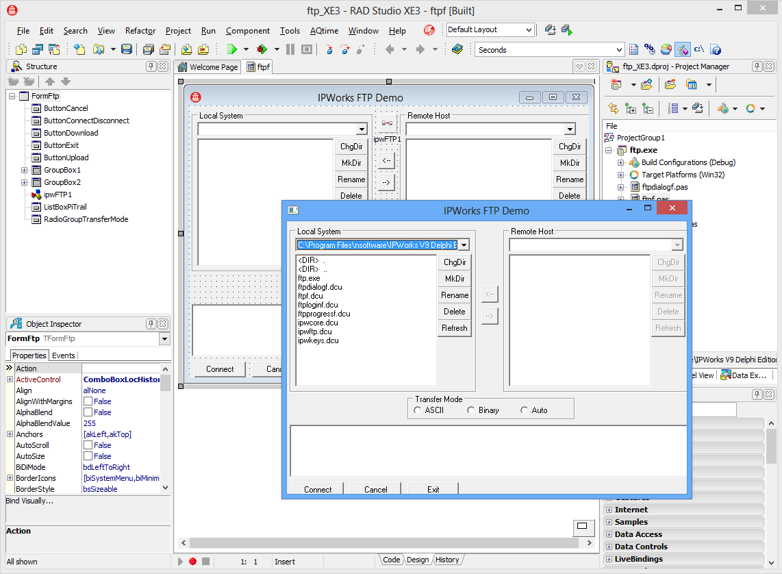 Screenshot of IPWorks Delphi Edition
