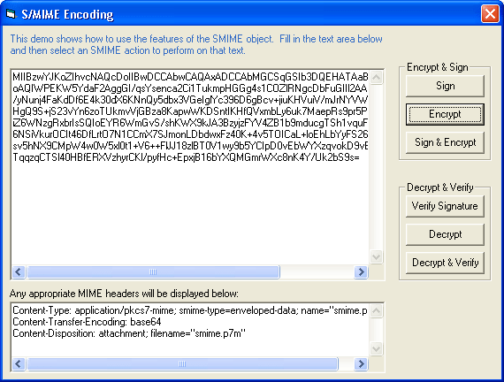 Screenshot of IP*Works! S/MIME C++ Builder Edition