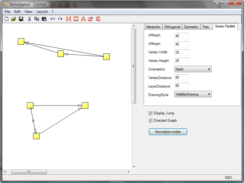 Simply to useYou can first create your nodes and links inside AddFlow.NET, using the AddFlow API, giving each node a random or a (0,0) position. Then you call t