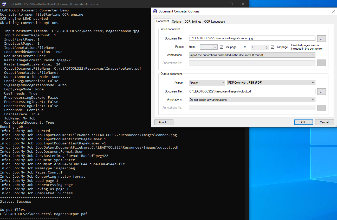 Convert Images and DocumentsConvert both images and documents to any supported raster file formats.
