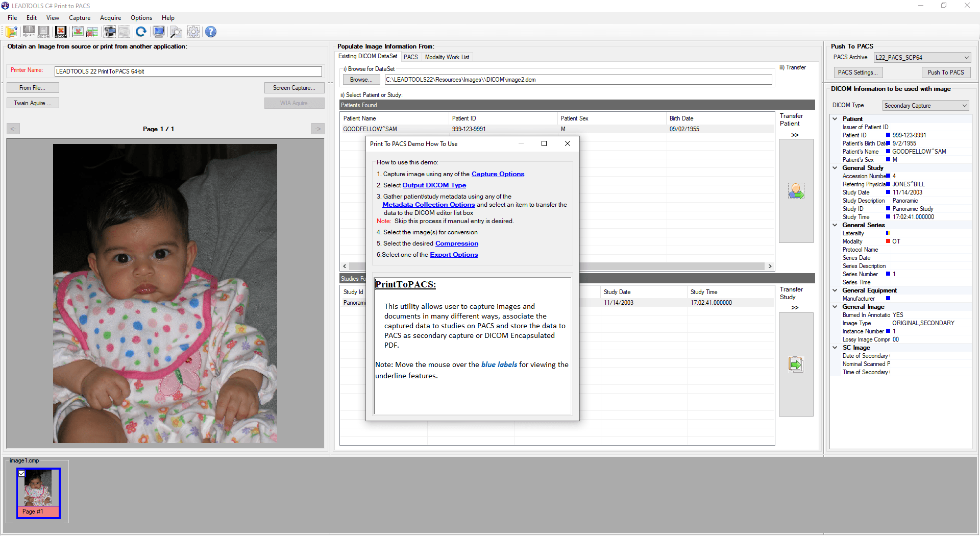 Direct PrintingPrint directly to PACS, either with existing DICOM images or by creating new ones.