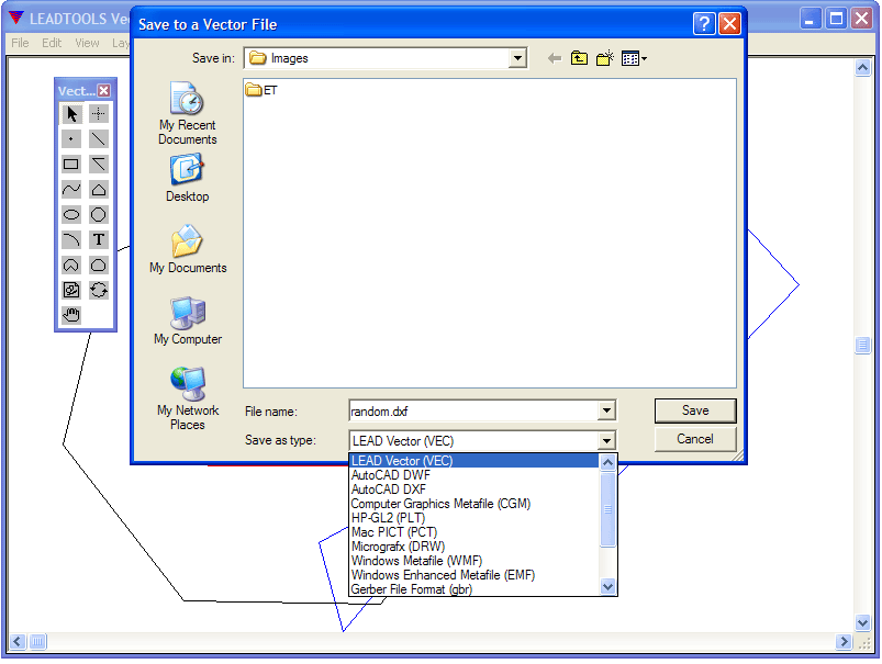Vector File Types SupportSupport for all major Vector Imaging files formats.