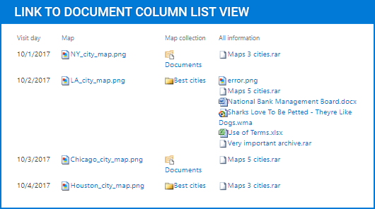 Link to Document Column