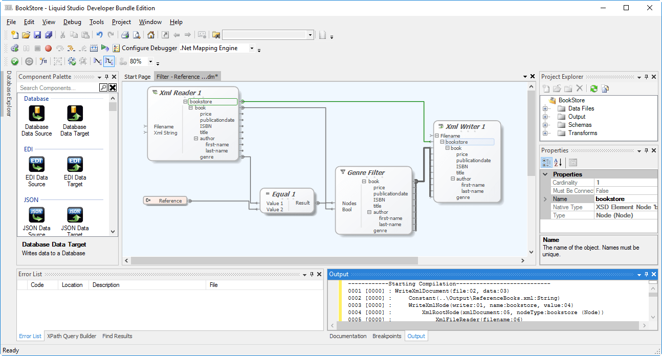 Screenshot of Liquid Studio Data Designer Edition