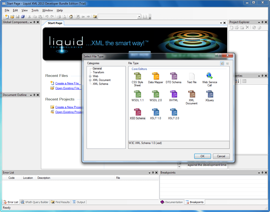 Screenshot of Liquid XML Studio Starter Edition