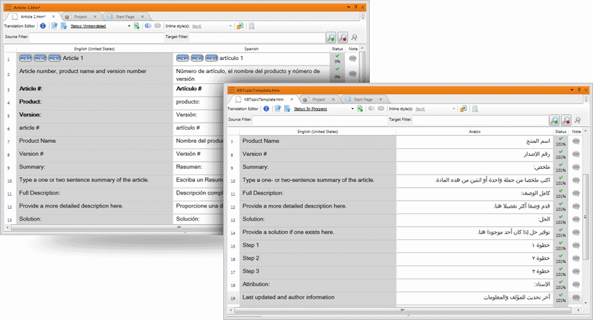 Screenshot of MadCap Lingo