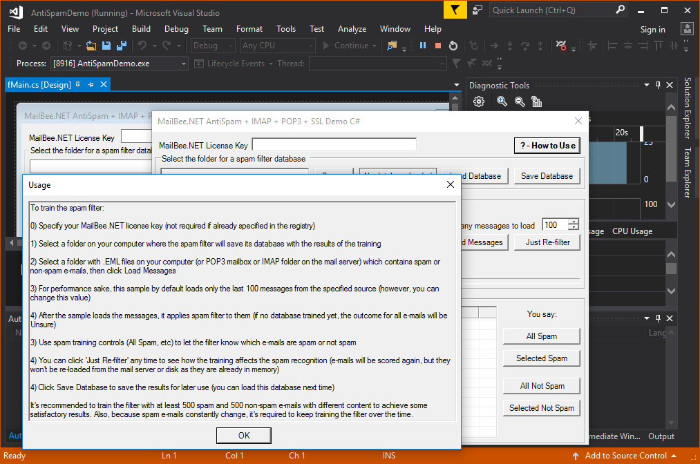 Screenshot of MailBee.NET AntiSpam
