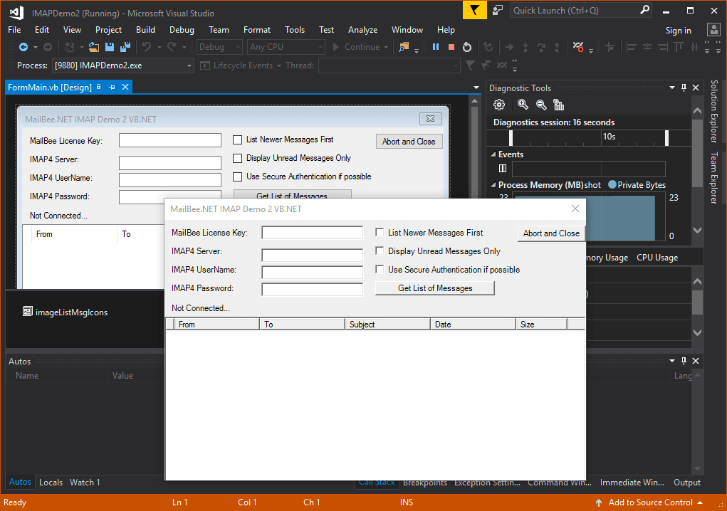 Screenshot of MailBee.NET IMAP