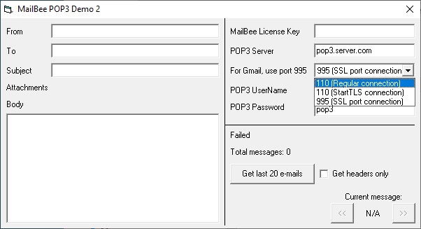 MailBee Objects POP3