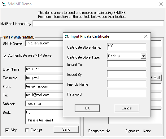 MailBee Objects S/MIME