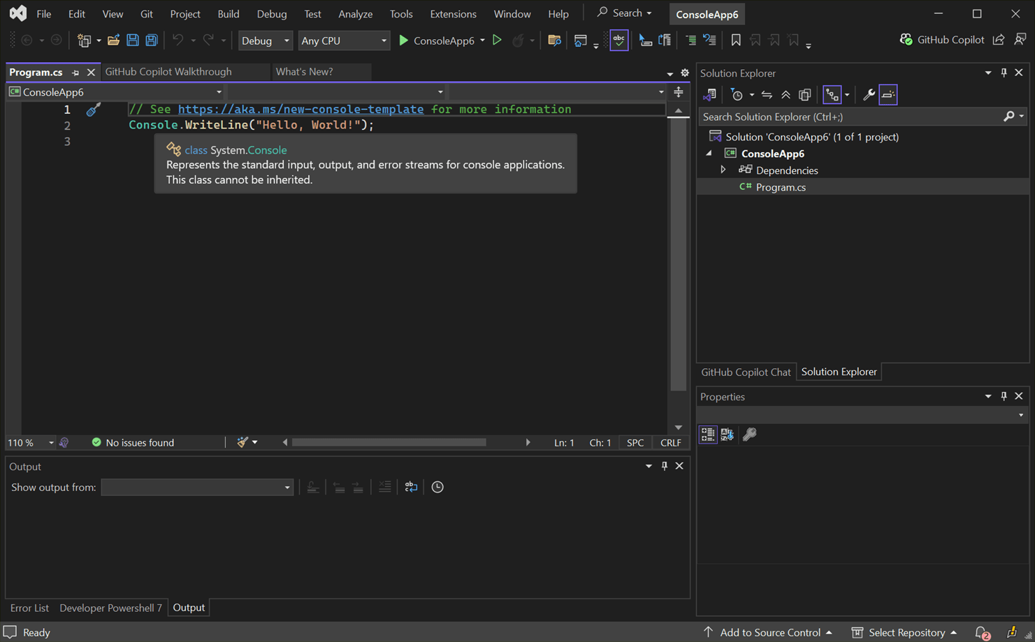 Screenshot of Microsoft Visual Studio Professional 2026
