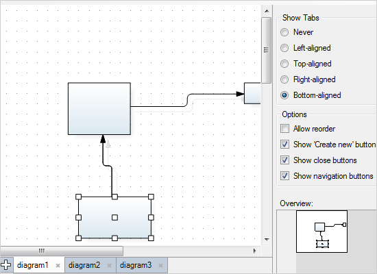 Node modification constraintsAdvanced features like Node modification constraints, multiple selection and Alignment to grid are included.