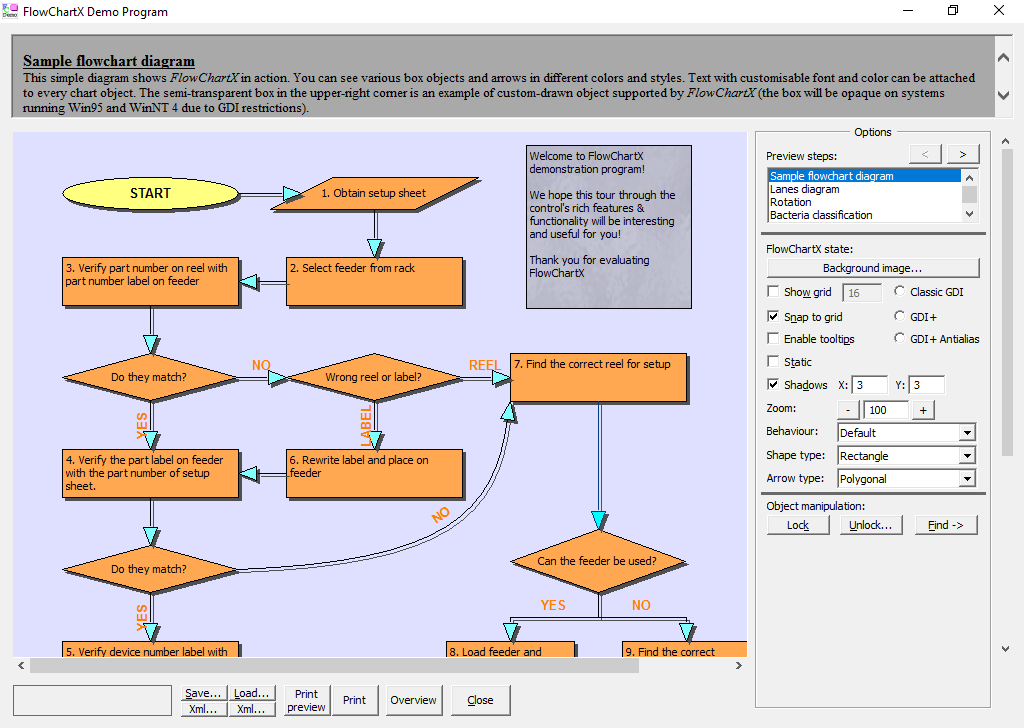 Screenshot of MindFusion.Diagramming for ActiveX Standard