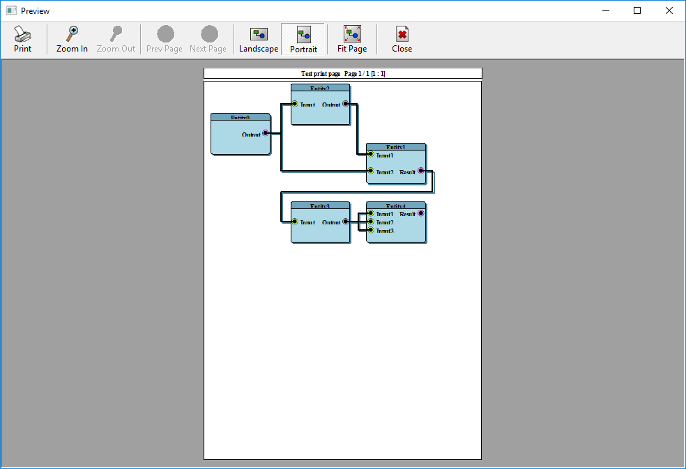 Print PreviewPrint Preview facility included with Zoom In and Out options as well as Portrait or Fit to Page.