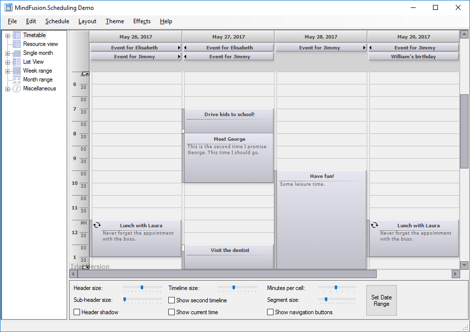 MindFusion.Scheduling for WinForms