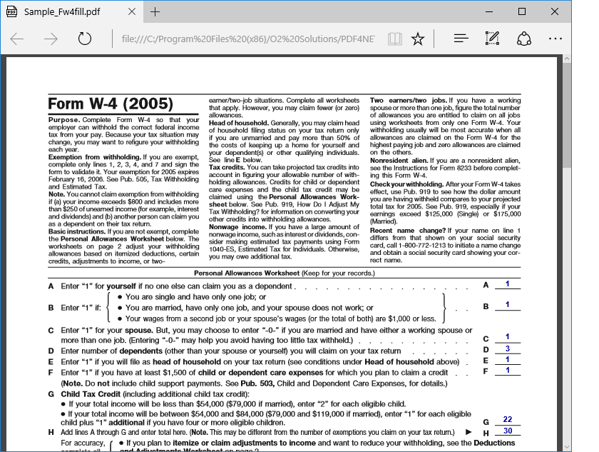 Screenshot of PDF4NET