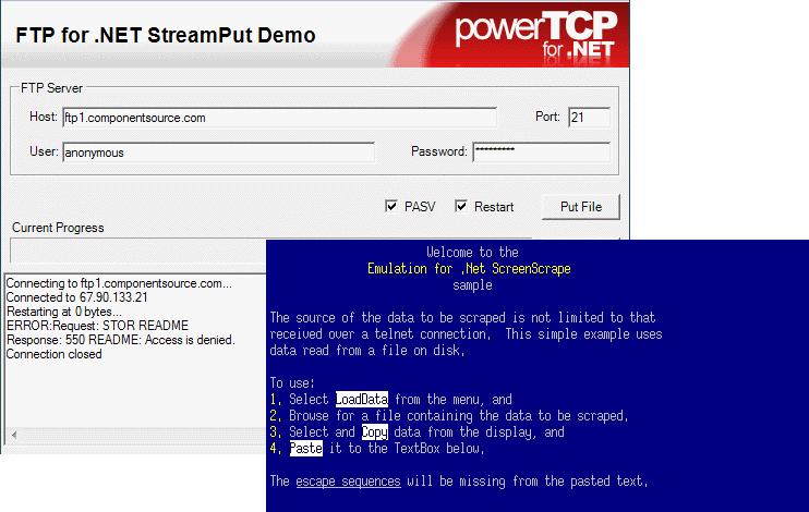 Screenshot of PowerTCP .NET Suite Subscription