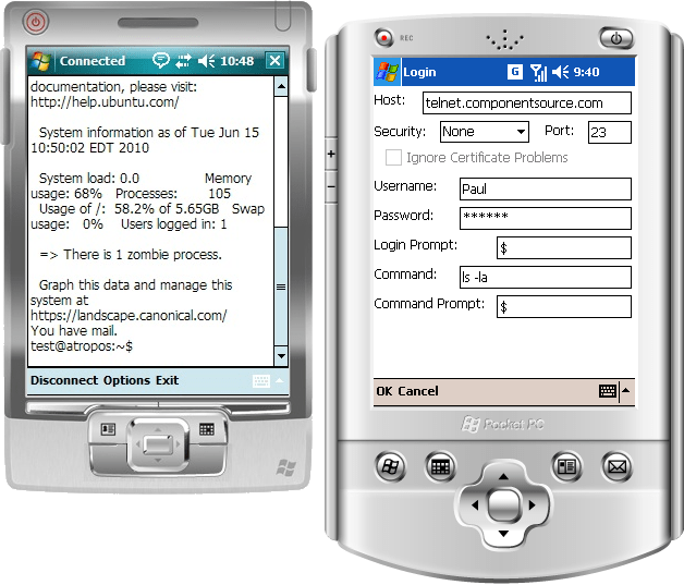 PowerTCP Telnet for.NET CF