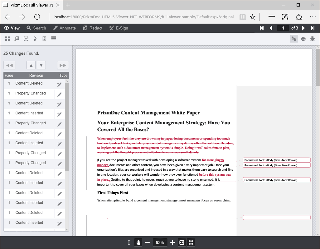 Cross check two different versions of the same Word document.