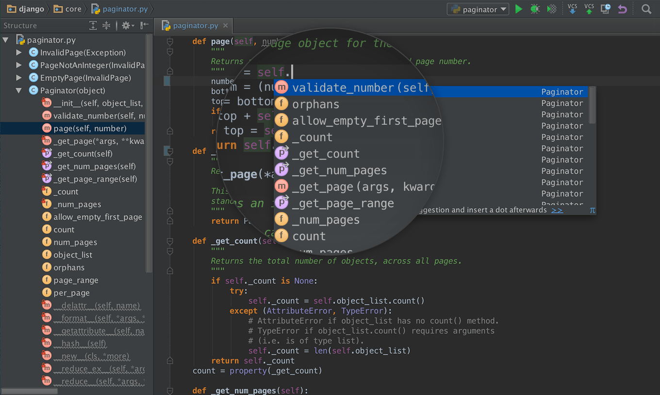 Screenshot of PyCharm