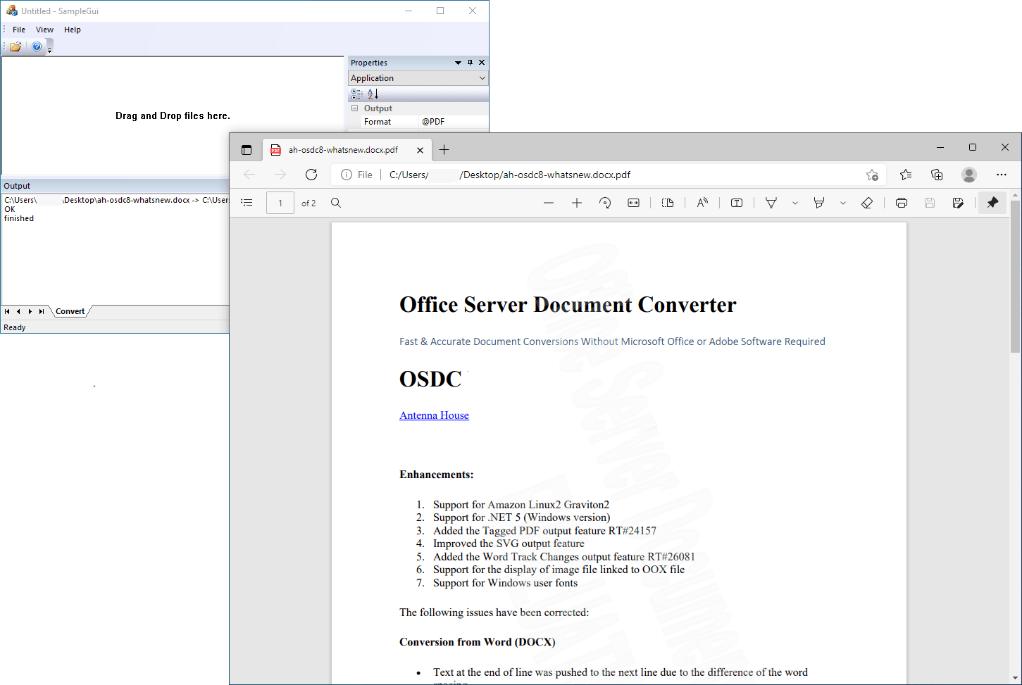 Screenshot of Office Server Document Converter (OSDC)