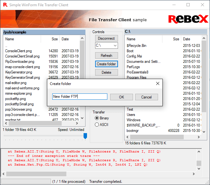 CommandsServer specific commands supported (SITE command) - e.g. setting access permissions on Unix FTP servers