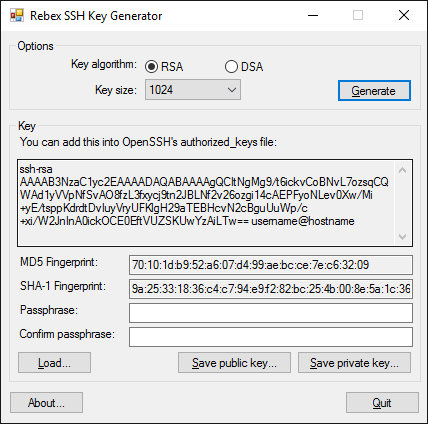 Screenshot of Rebex SSH Pack