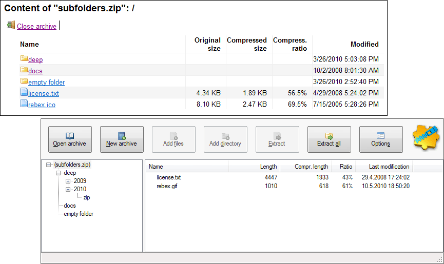 Rebex ZIP
