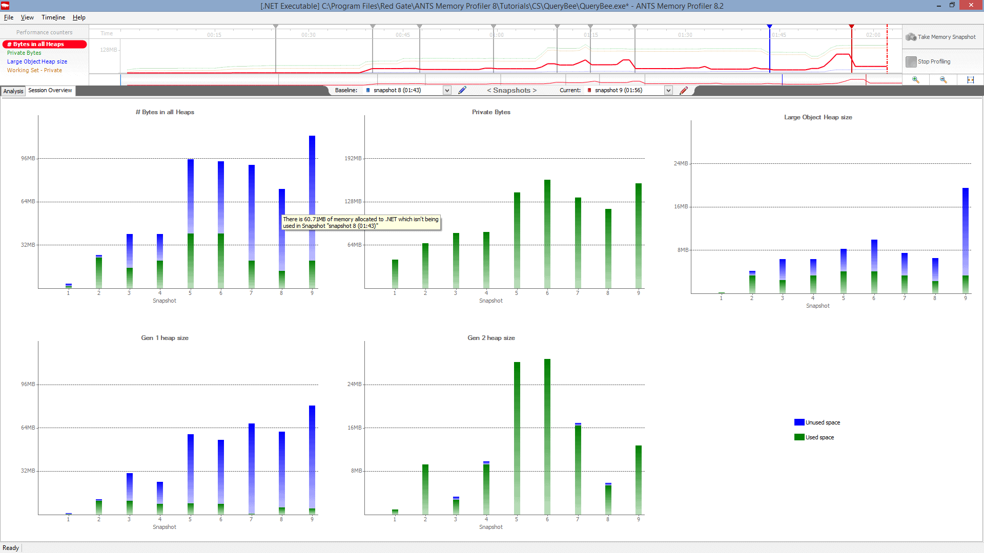 Get results fastWith a footprint of less than 32 MB, the profiler can comfortably profile large, complex applications, with virtually no overhead. Take as many