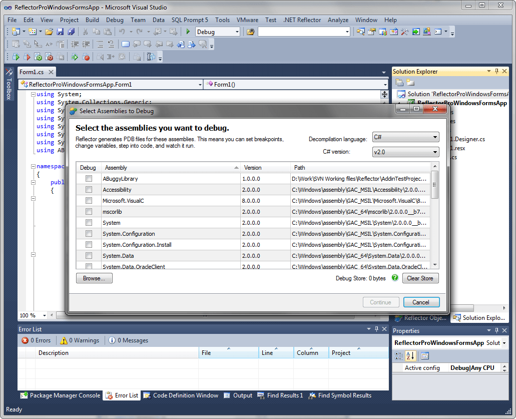 Screenshot of Red Gate .NET Development Suite