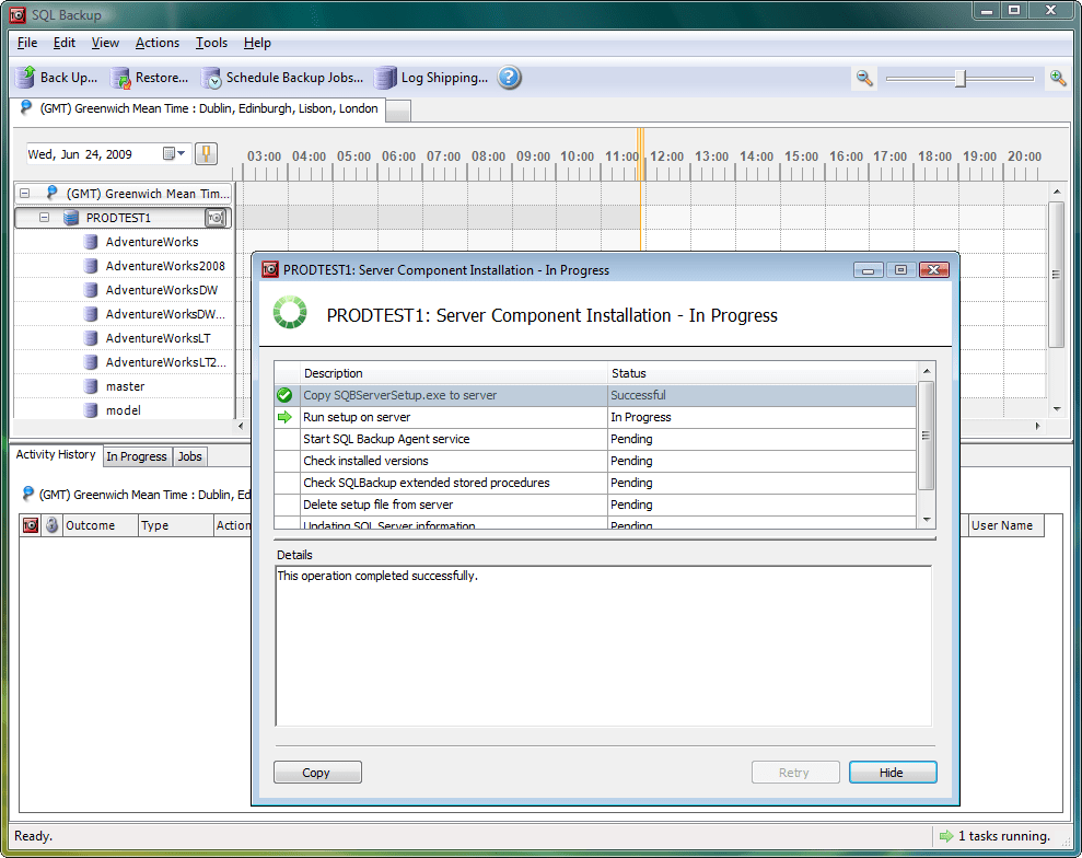 SQL BackupSQL Backup enables you to create smaller, faster, more robust and reliable backups of Microsoft SQL Server databases, much more quickly than you can c