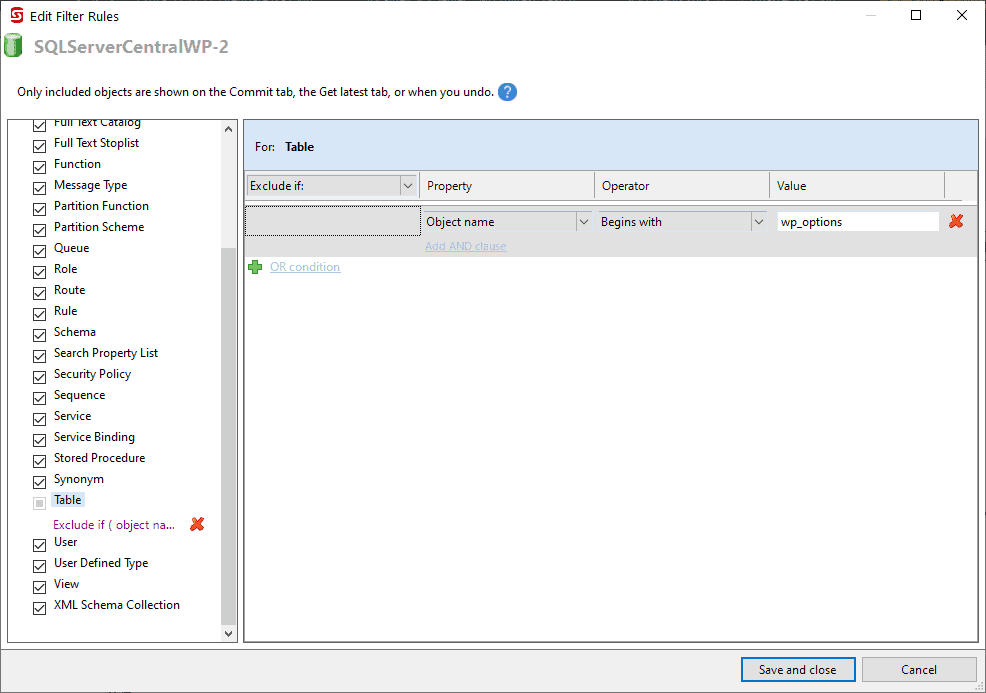 Exclude objects with filtersIf you don't want to share certain objects, such as users or permissions, you can exclude them with filters. You can exclude objects