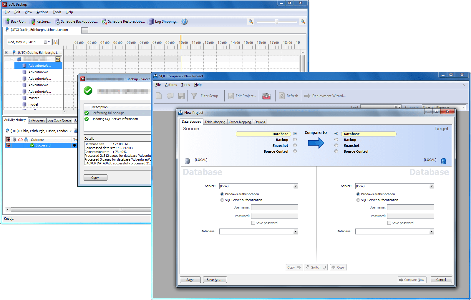 Screenshot of SQL Toolbelt