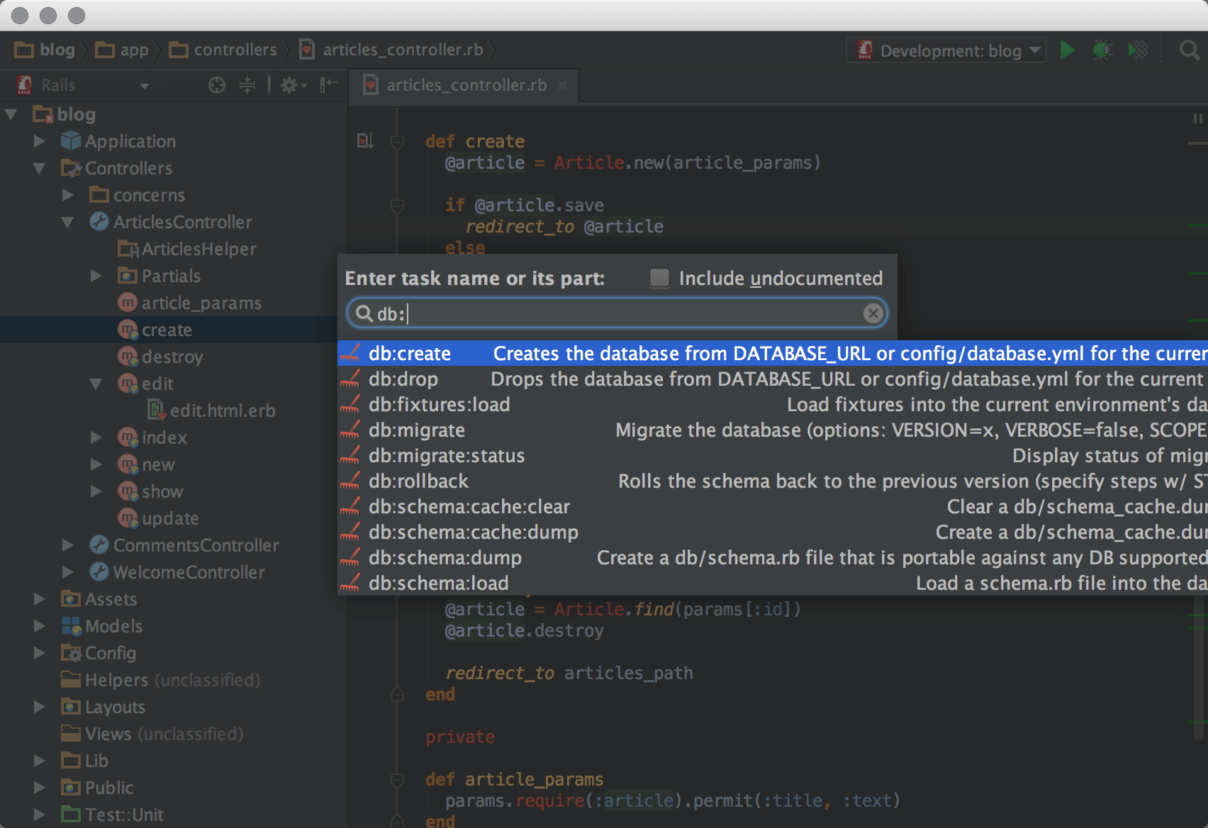 Screenshot of RubyMine
