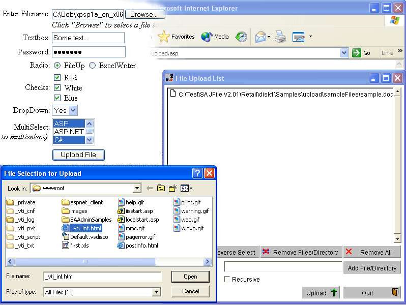 Screenshot of FileUp Enterprise