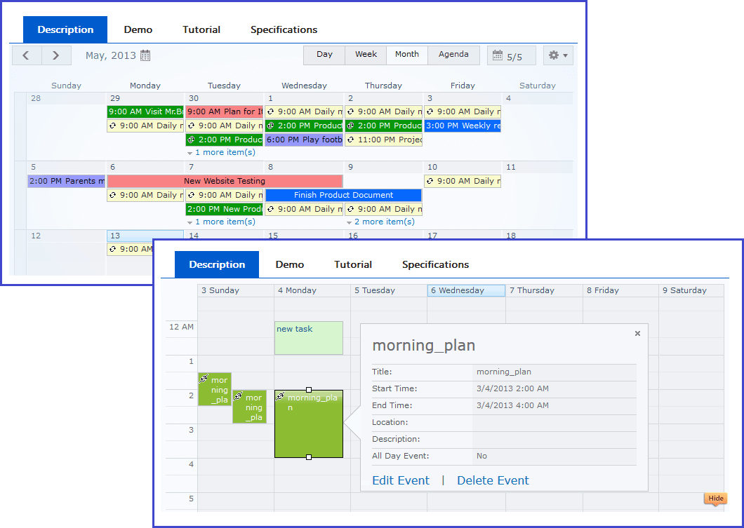 Screenshot of SharePoint Calendar Rollup