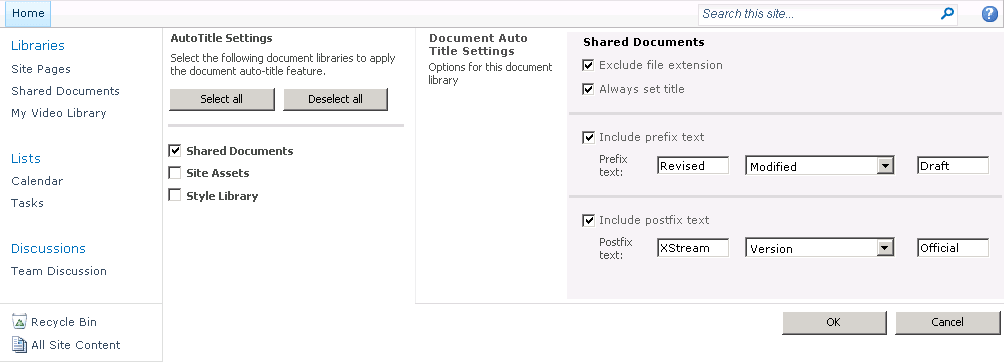SharePoint Document Auto Title