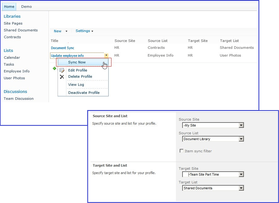SharePoint List Sync