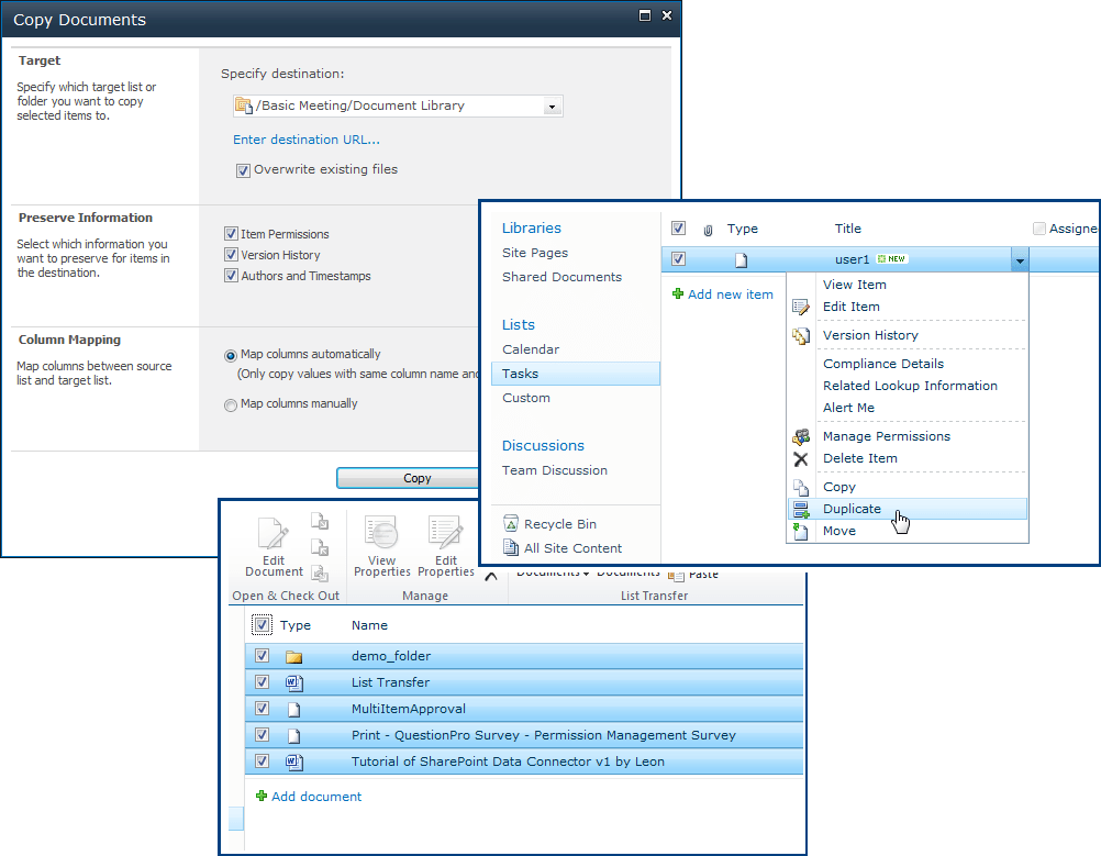 SharePoint List Transfer