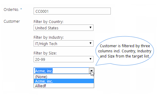 Screenshot of SharePoint Lookup Pack