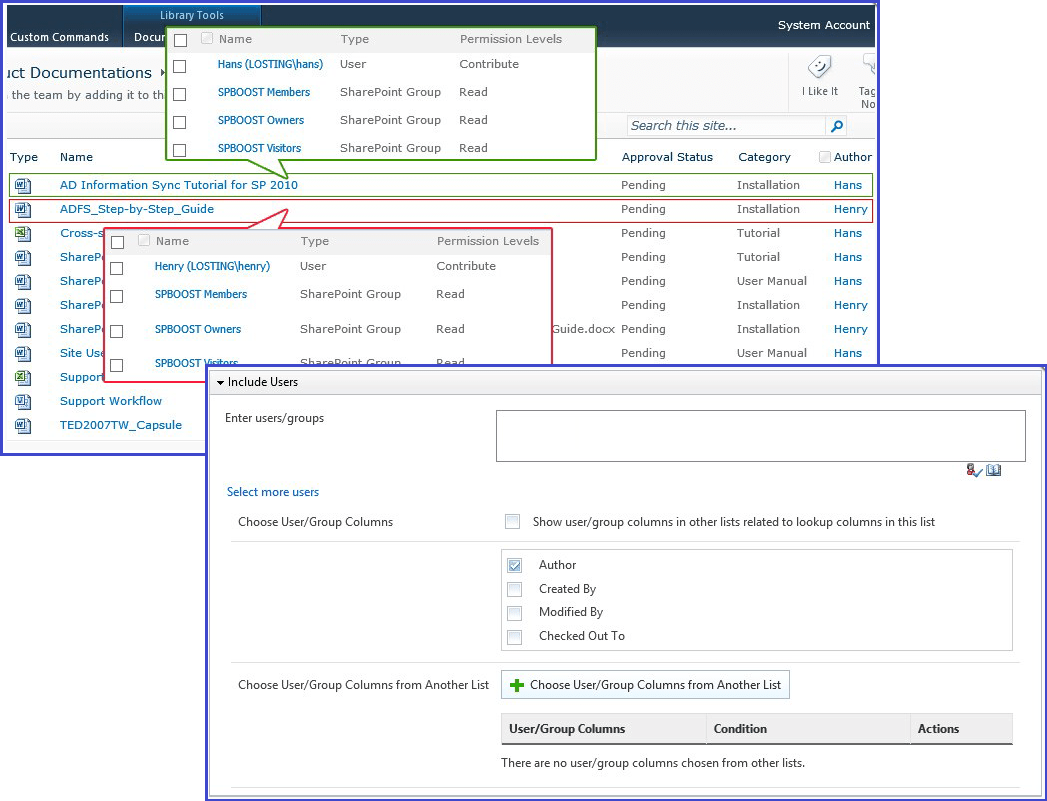 SharePoint Permission by Rule