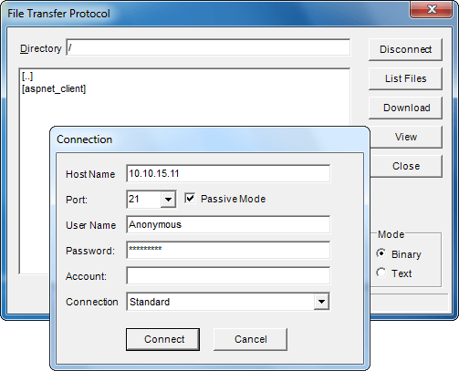 FTPFile Transfer Protocol Library C++ Wrappers, An object of a class derived from the FTP library C++ wrapper allows the developer to connect to a remote server