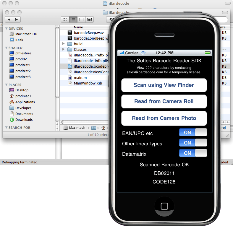 Screenshot of Softek Barcode Reader Toolkit for Mobiles